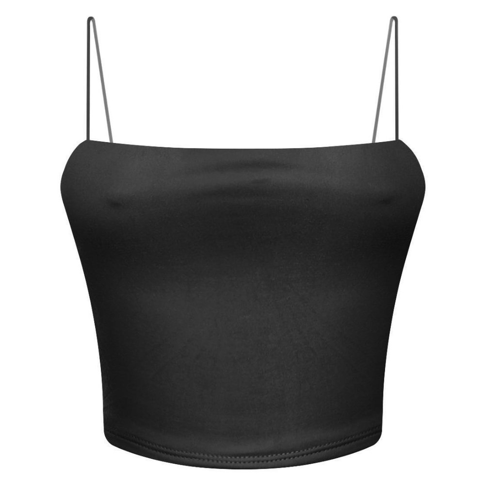 Not So Basic Crop Tank- BLACK